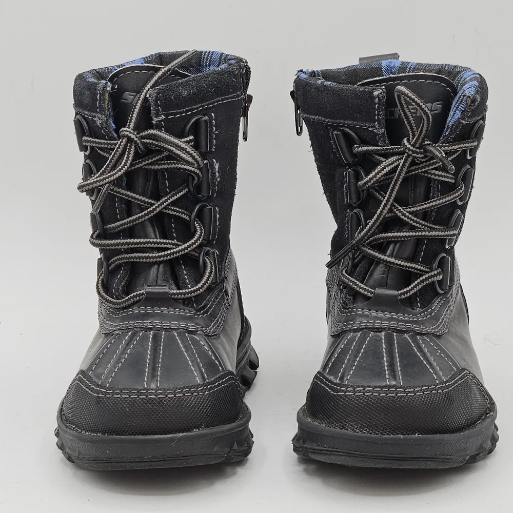 Sketchers Skx Black Waterproof Winter Boots Size 6